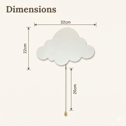 Veilleuse bébé nuage mural suspendu – Lumière chaude & design féerique chambre – NuageFlottant