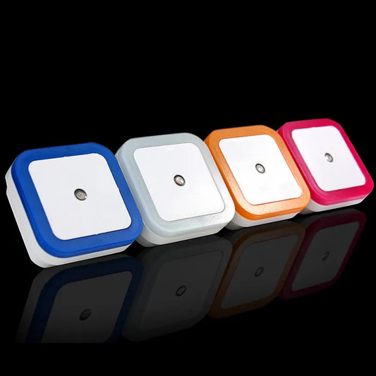 Veilleuse prise LED carrée capteur automatique – Couleurs vives pour chambre enfant & couloir – SquareLed