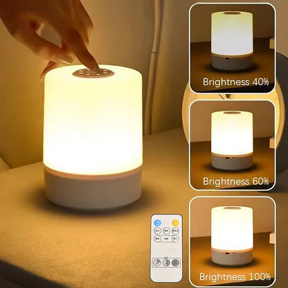 Veilleuse Adulte Tactile LED 360° Cylindrique, Lumière Douce Sans Éblouissement pour Chevet – GlowTouch