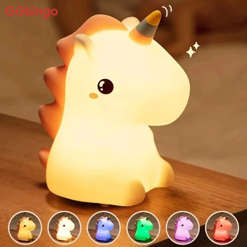 Veilleuse bébé tactile silicone licorne rechargeable – LicorneDouce