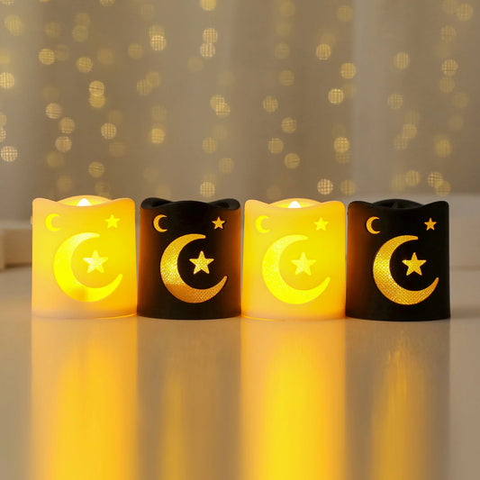 Veilleuse coranique bougie lune islamique – Lumière chaude & décoration Eid Mubarak – QamarBougie