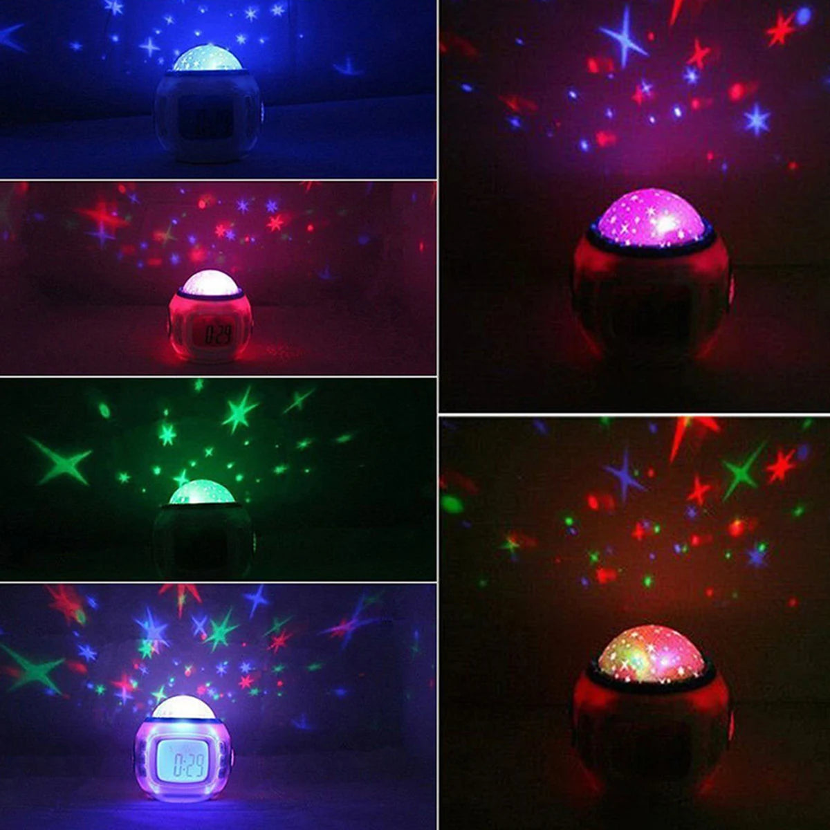 Veilleuse projecteur ciel étoilé réveil thermomètre – StarClock