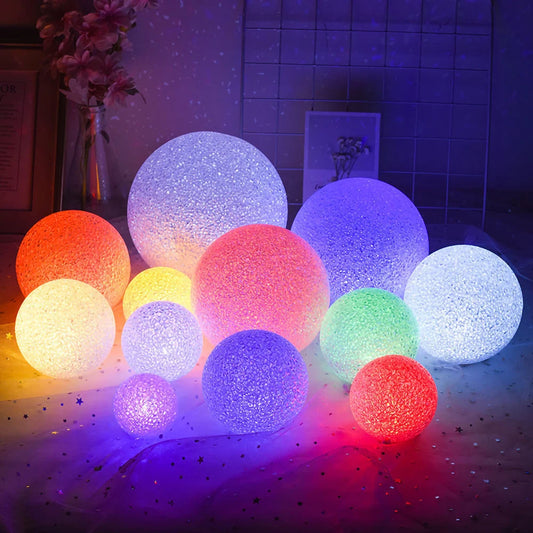 8/10/12/14CM Creative Hand Holding Luminous Magic Crystal Ball Lamp LED Night Light Party Festival Decoration