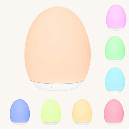 Veilleuse Bébé LED 7 Couleurs Tactile Dimmable Rechargeable USB Télécommande — LunaŒuf