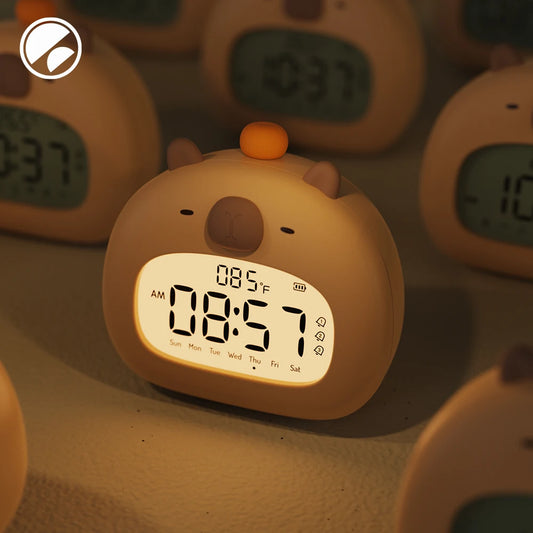 Veilleuse enfant capybara réveil tactile rechargeable – ChronoCapy