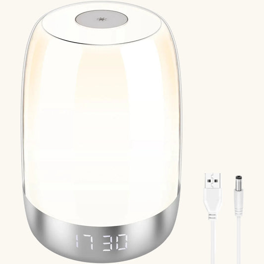 Veilleuse Enfant Réveil Simulateur Lever Soleil 7 Modes Tactile Dimmable RGB — AuroraDouce