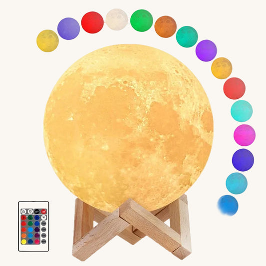 Veilleuse lune 3D rechargeable 16 couleurs – MoonLumina