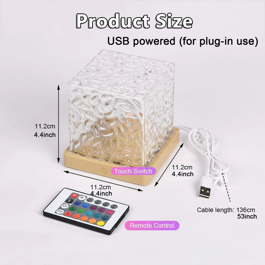 Veilleuse bébé projecteur vagues océan rotatif – 16 couleurs & télécommande – OcéanDream