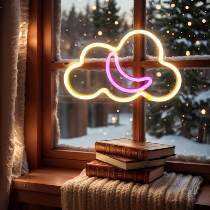 Veilleuse adulte néon nuage décoration murale – NéonCloud