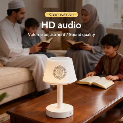 Veilleuse coranique Bluetooth rechargeable – 114 sourates, 16 récitants & télécommande – NourCoran