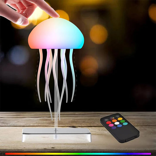 Veilleuse bébé méduse RGB télécommande rechargeable – 9 tentacules & dégradé de couleurs – MéduseDream