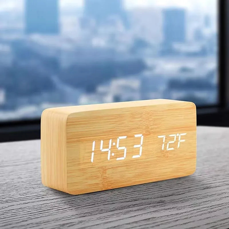 Veilleuse adulte réveil bois LED – ChronoBois
