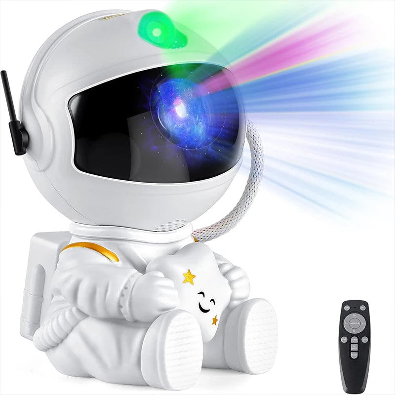 Veilleuse astronaute projecteur galaxie blanc – CosmoBlanc