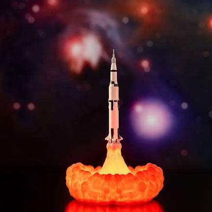 Veilleuse Astronaute Projecteur Navette Spatiale LED – Impression 3D Rechargeable USB – SpaceLaunch