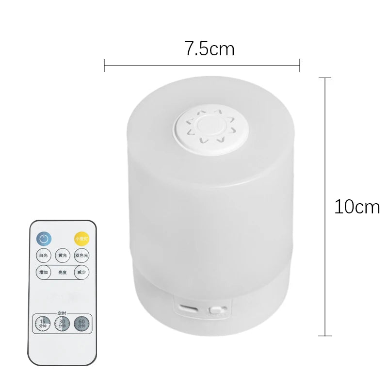 Veilleuse Adulte Tactile LED 360° Cylindrique, Lumière Douce Sans Éblouissement pour Chevet – GlowTouch