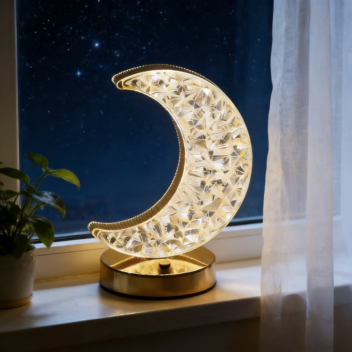 Veilleuse enfant lune cristal tactile rechargeable – LuneCristal