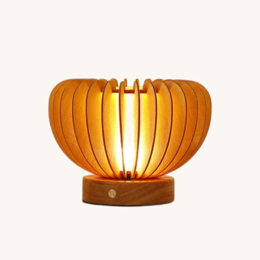 Veilleuse adulte lampe pliante plissée en bois – PliLumière