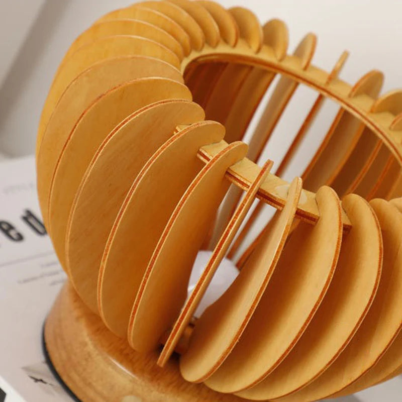 Veilleuse adulte lampe pliante plissée en bois – PliLumière