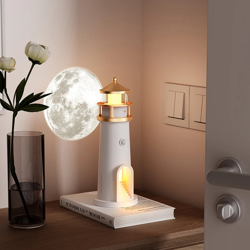 Veilleuse LED Phare Projecteur Lune Bruit Blanc — FanarLune